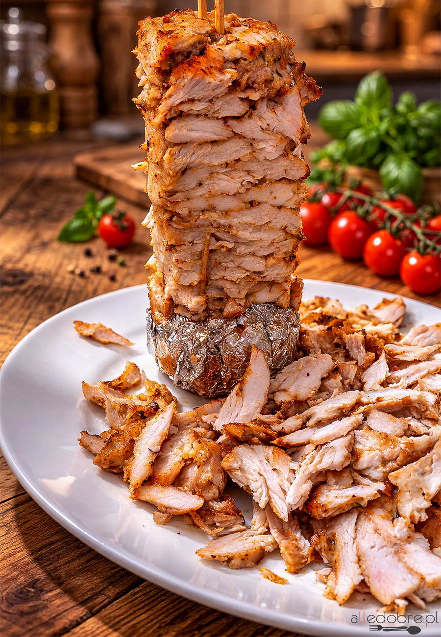 Domowy kebab drobiowy z piekarnika