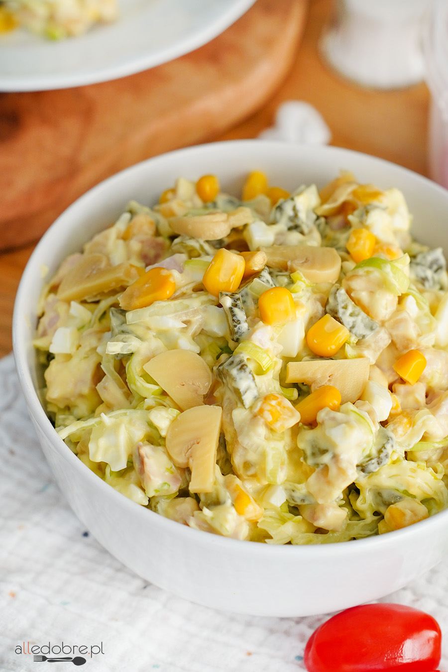 Sałatka z pieczarkami marynowanymi