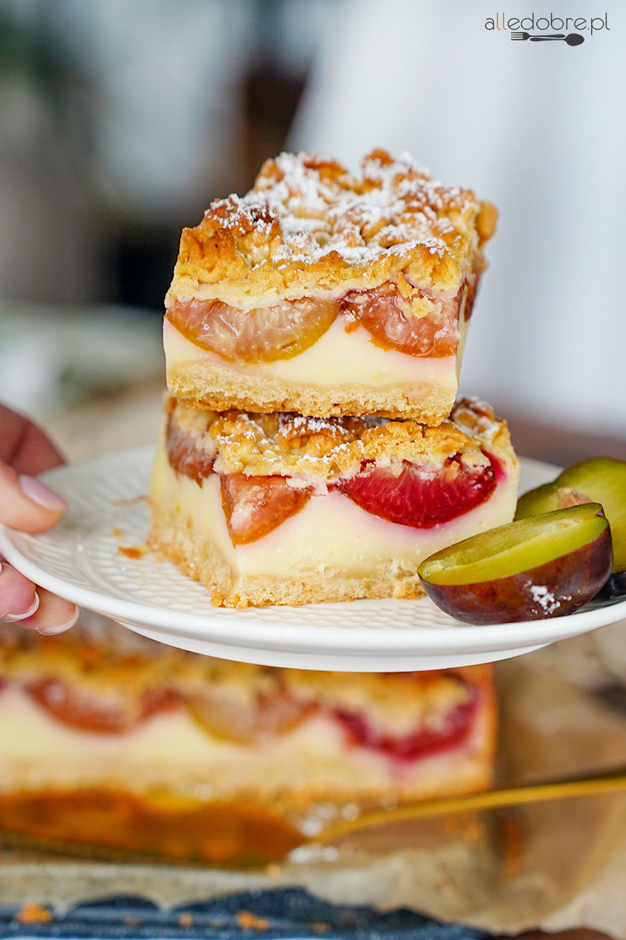 kruche ciasto ze śliwkami